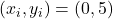 (x_i,y_i) = (0,5)